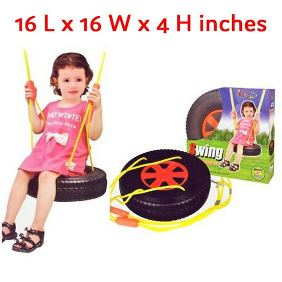 16" Kings Sport Tire Swing Set for Kids 16L x 16 W x 4H inches.