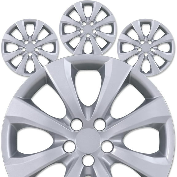 16" Lacquer Hubcaps Compatible with 2020-2026 Toyota Corolla & 2023-2026 Toyota Corolla Hybrid LE Steel Wheels - Set of 4,Snap-on Design Wheel Rim Covers