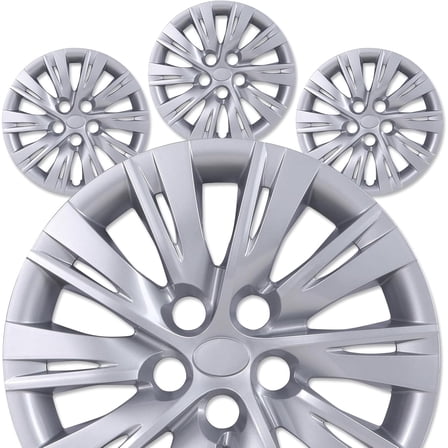 16" Lacquer Hubcaps Compatible with 2012-2014 Toyota Camry / Camry Hybrid Steel Wheels - Set of 4,Snap-on Design Wheel Rim Covers