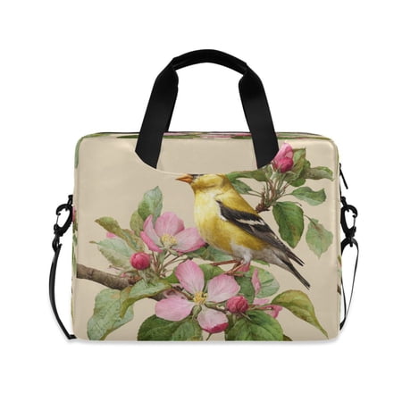 16" Laptop Briefcase, Detachable Anti-Slip Shoulder Strap, Multi-Compartment Work Travel Bag Goldfinch