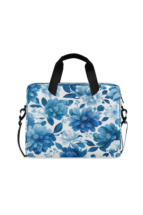 16" Laptop Briefcase, Detachable Anti-Slip Shoulder Strap, Multi-Compartment Work Travel Bag Large Blooms
