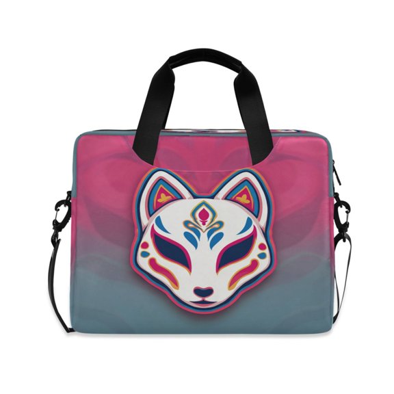 16" Laptop Briefcase, Detachable Anti-Slip Shoulder Strap, Multi-Compartment Work Travel Bag Mask Logo Design