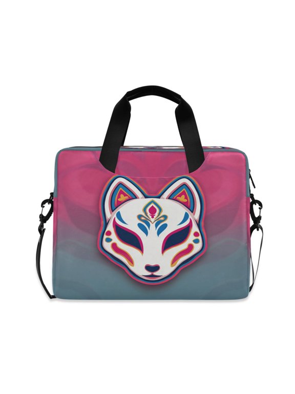 16" Laptop Briefcase, Detachable Anti-Slip Shoulder Strap, Multi-Compartment Work Travel Bag Mask Logo Design