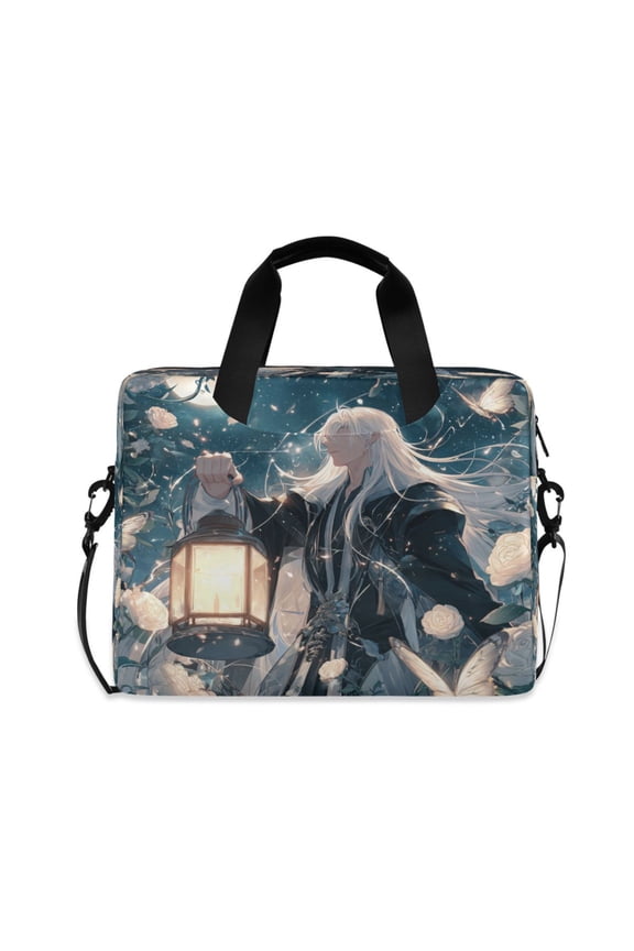 16" Laptop Briefcase, Detachable Anti-Slip Shoulder Strap, Multi-Compartment Work Travel Bag Moonlight Messenger