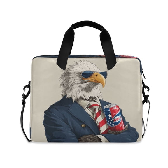16" Laptop Briefcase, Detachable Anti-Slip Shoulder Strap, Multi-Compartment Work Travel Bag Mr Eagle