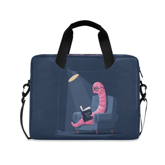 16" Laptop Briefcase, Detachable Anti-Slip Shoulder Strap, Multi-Compartment Work Travel Bag Mr. Earthworm