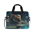 thumbnail image 1 of 16" Laptop Briefcase, Detachable Anti-Slip Shoulder Strap, Multi-Compartment Work Travel Bag Resting Lion, 1 of 8