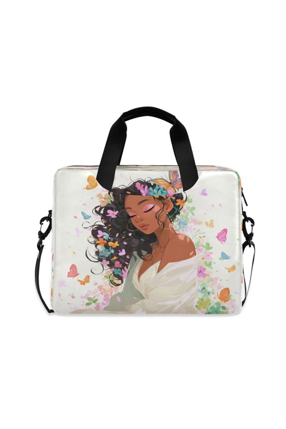 16" Laptop Briefcase, Detachable Anti-Slip Shoulder Strap, Multi-Compartment Work Travel Bag The Beauty in Meditation