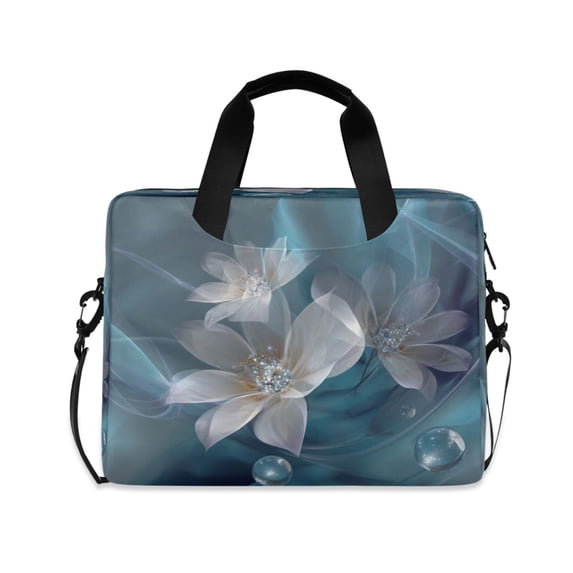 16" Laptop Briefcase for Work Travel Laptop Shoulder Bag Carrying Handbag Laptop Case Abstract Art Flower