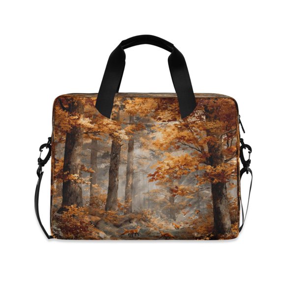 16" Laptop Briefcase for Work Travel Laptop Shoulder Bag Carrying Handbag Laptop Case Beautiful Autumn Forest