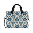 thumbnail image 1 of 16" Laptop Briefcase for Work Travel Laptop Shoulder Bag Carrying Handbag Laptop Case Blue Symmetrical Floral Pattern, 1 of 8