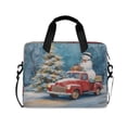thumbnail image 1 of 16" Laptop Briefcase for Work Travel Laptop Shoulder Bag Carrying Handbag Laptop Case Christmas Snowman in A Red Truck, 1 of 8