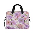 thumbnail image 1 of 16" Laptop Briefcase for Work Travel Laptop Shoulder Bag Carrying Handbag Laptop Case Lavender and Pink Flowers, 1 of 8