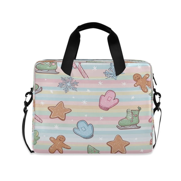 16" Laptop Briefcase for Work Travel Laptop Shoulder Bag Carrying Handbag Laptop Case Pastel Christmas-themed