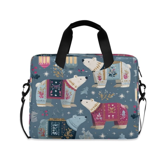 16" Laptop Briefcase for Work Travel Laptop Shoulder Bag Carrying Handbag Laptop Case Polar Bear Pattern