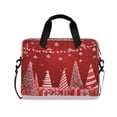 thumbnail image 1 of 16" Laptop Briefcase for Work Travel Laptop Shoulder Bag Carrying Handbag Laptop Case Red Christmas Tree and Lights, 1 of 8