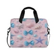thumbnail image 1 of 16" Laptop Briefcase for Work Travel Laptop Shoulder Bag Carrying Handbag Laptop Case Seashells and Bows, 1 of 8