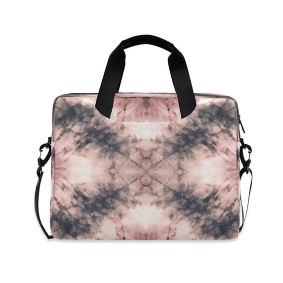16" Laptop Briefcase for Work Travel Laptop Shoulder Bag Carrying Handbag Laptop Case Soft Pink Tie-dye Pattern