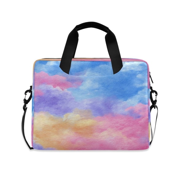 16" Laptop Briefcase for Work Travel Laptop Shoulder Bag Carrying Handbag Laptop Case Tie-dye Clouds Pattern
