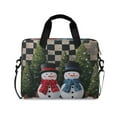 thumbnail image 1 of 16" Laptop Briefcase for Work Travel Laptop Shoulder Bag Carrying Handbag Laptop Case Two Snowmen Pattern, 1 of 8