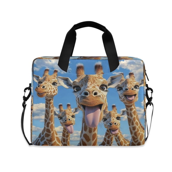 16" Laptop Tote Bag Laptop Sleeve Case Computer Briefcase for Work & Travel A Group Of Giraffes