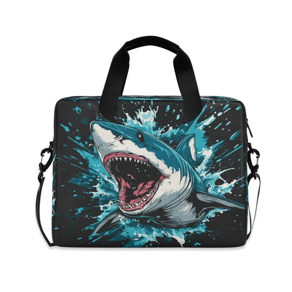 16" Laptop Tote Bag Laptop Sleeve Case Computer Briefcase for Work & Travel Aggressive Blue Shark