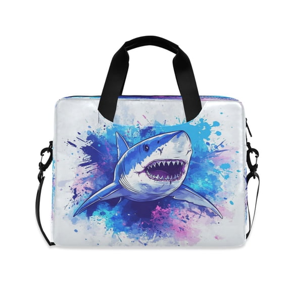 16" Laptop Tote Bag Laptop Sleeve Case Computer Briefcase for Work & Travel Angry Shark