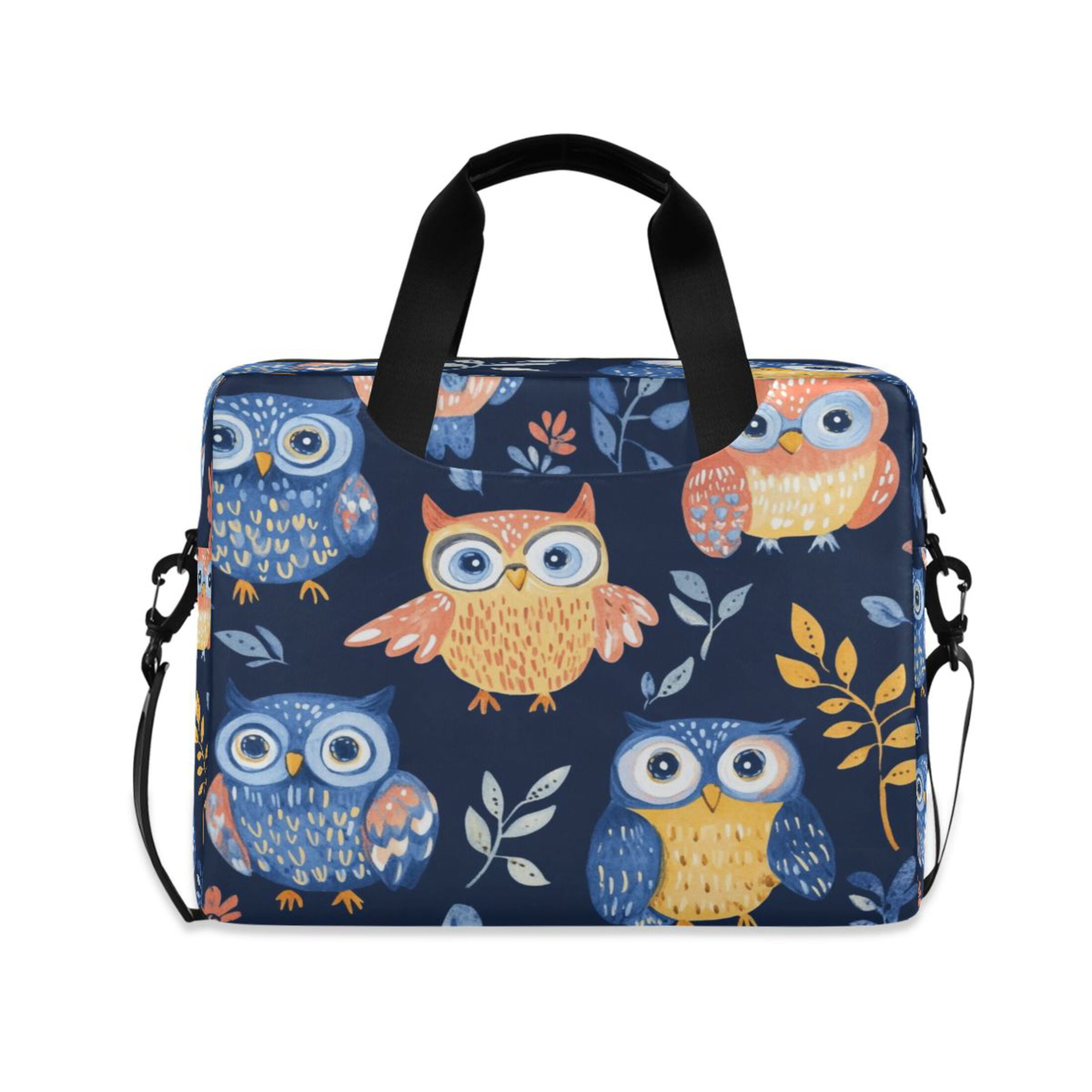 16" Laptop Tote Bag Laptop Sleeve Case Computer Briefcase for Work & Travel Blue Owls