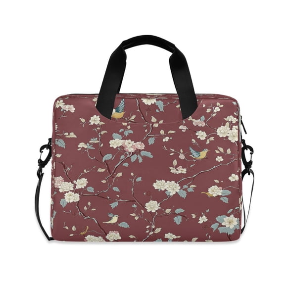 16" Laptop Tote Bag Laptop Sleeve Case Computer Briefcase for Work & Travel Chinoiserie-inspired Wallpaper Pattern