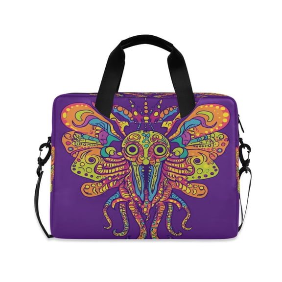 16" Laptop Tote Bag Laptop Sleeve Case Computer Briefcase for Work & Travel Colorful Cartoon Alien Creature