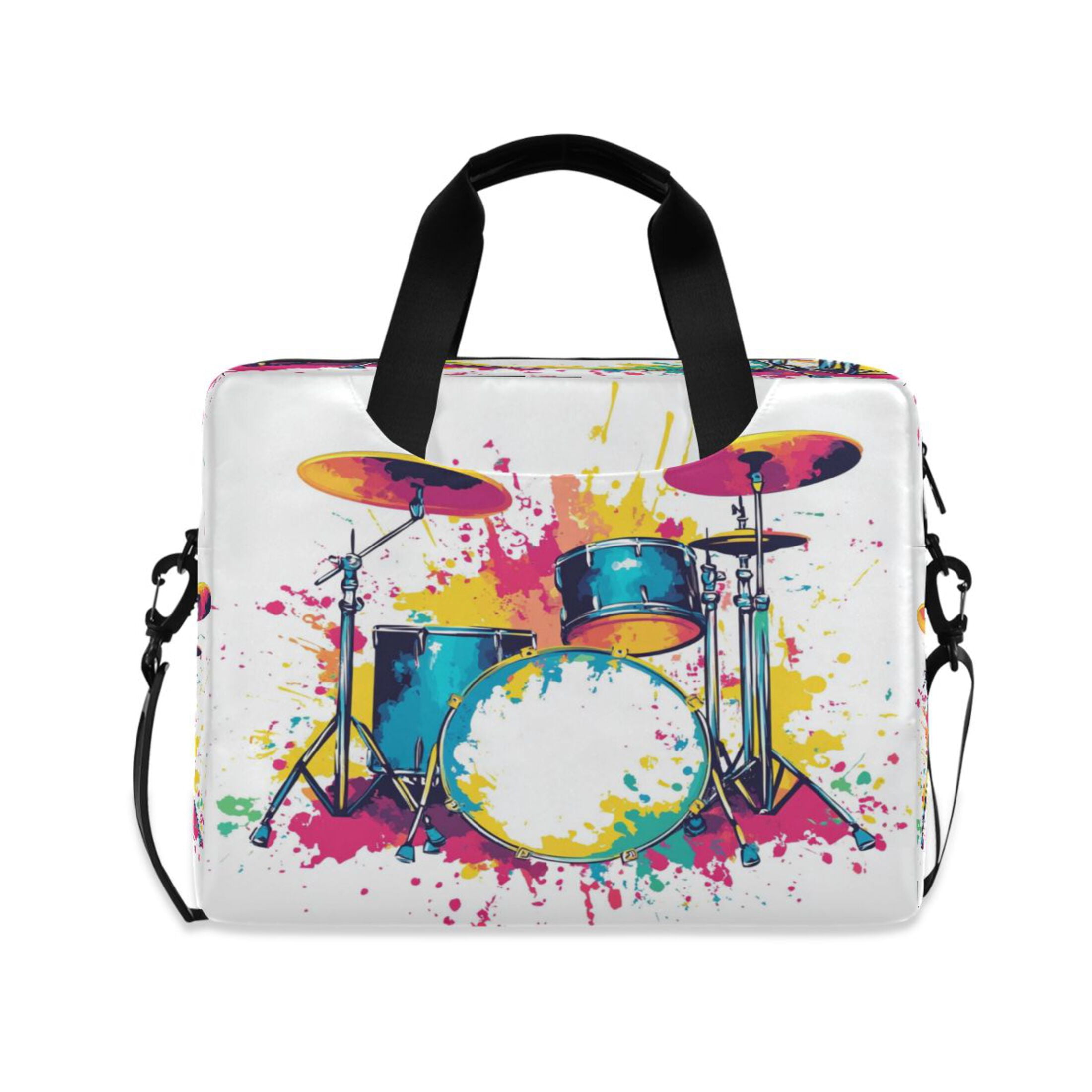 16" Laptop Tote Bag Laptop Sleeve Case Computer Briefcase for Work & Travel Colorful Drum