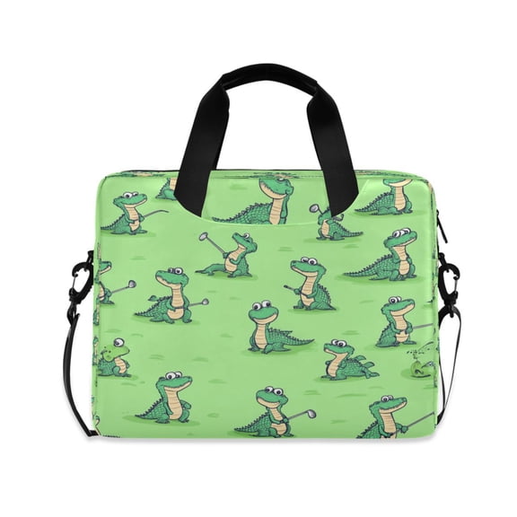 16" Laptop Tote Bag Laptop Sleeve Case Computer Briefcase for Work & Travel Cute Cartoon Alligator