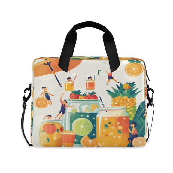 16" Laptop Tote Bag Laptop Sleeve Case Computer Briefcase for Work & Travel Fruit and Vegetable Juice