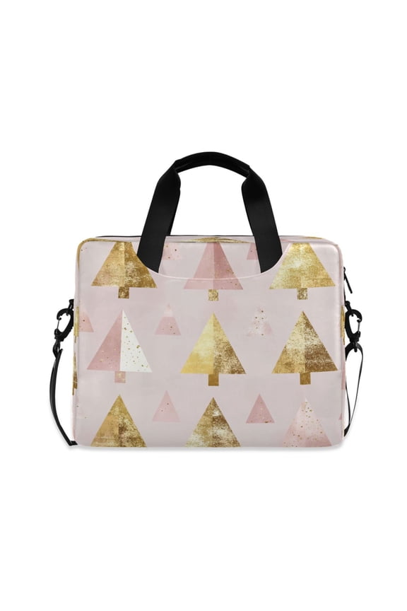 16" Laptop Tote Bag Laptop Sleeve Case Computer Briefcase for Work & Travel Gold Foil Trees