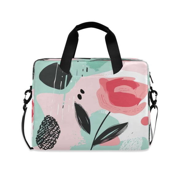 16" Laptop Tote Bag Laptop Sleeve Case Computer Briefcase for Work & Travel Large and Cartoonish Rose