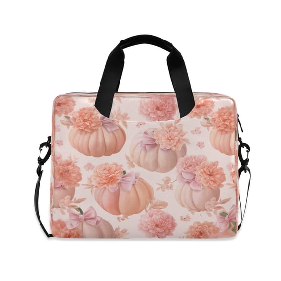 16" Laptop Tote Bag Laptop Sleeve Case Computer Briefcase for Work & Travel Pastel Pink Pumpkins