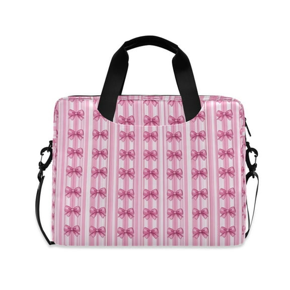16" Laptop Tote Bag Laptop Sleeve Case Computer Briefcase for Work & Travel Pink Bows