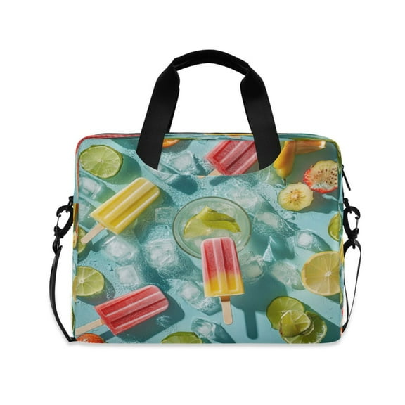 16" Laptop Tote Bag Laptop Sleeve Case Computer Briefcase for Work & Travel Popsicles and Fruit Slices
