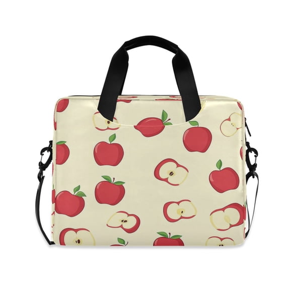 16" Laptop Tote Bag Laptop Sleeve Case Computer Briefcase for Work & Travel Red Apple Pattern