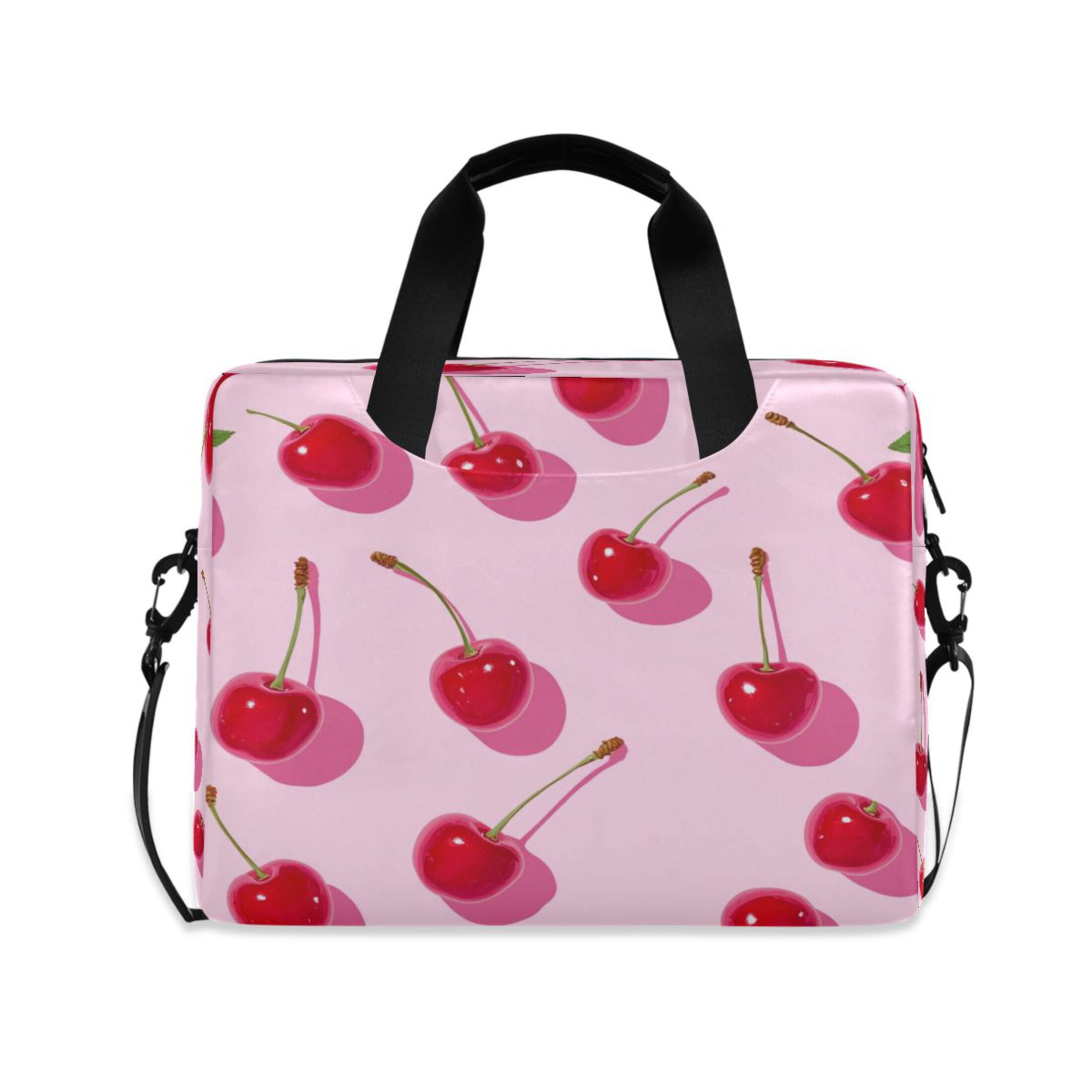 16" Laptop Tote Bag Laptop Sleeve Case Computer Briefcase for Work & Travel Red Cherries