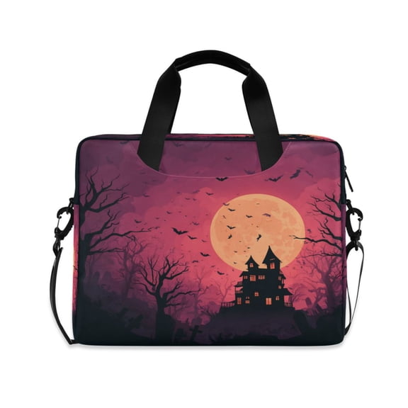 16" Laptop Tote Bag Laptop Sleeve Case Computer Briefcase for Work & Travel Red Halloween Night