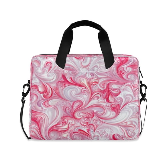 16" Laptop Tote Bag Laptop Sleeve Case Computer Briefcase for Work & Travel Red Intricate Swirls