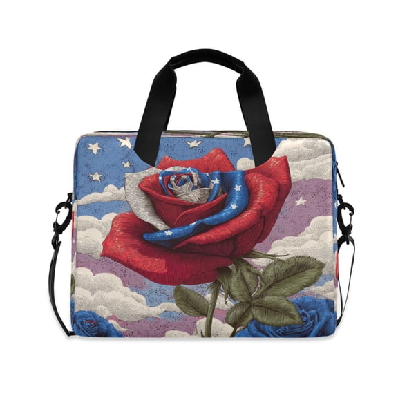16" Laptop Tote Bag Laptop Sleeve Case Computer Briefcase for Work & Travel Roses and Clouds