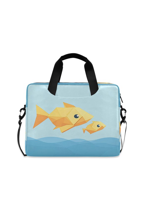 16" Laptop Tote Bag Laptop Sleeve Case Computer Briefcase for Work & Travel Simple Origami Fish