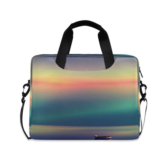 16" Laptop Tote Bag Laptop Sleeve Case Computer Briefcase for Work & Travel Small Boat and The Aurora