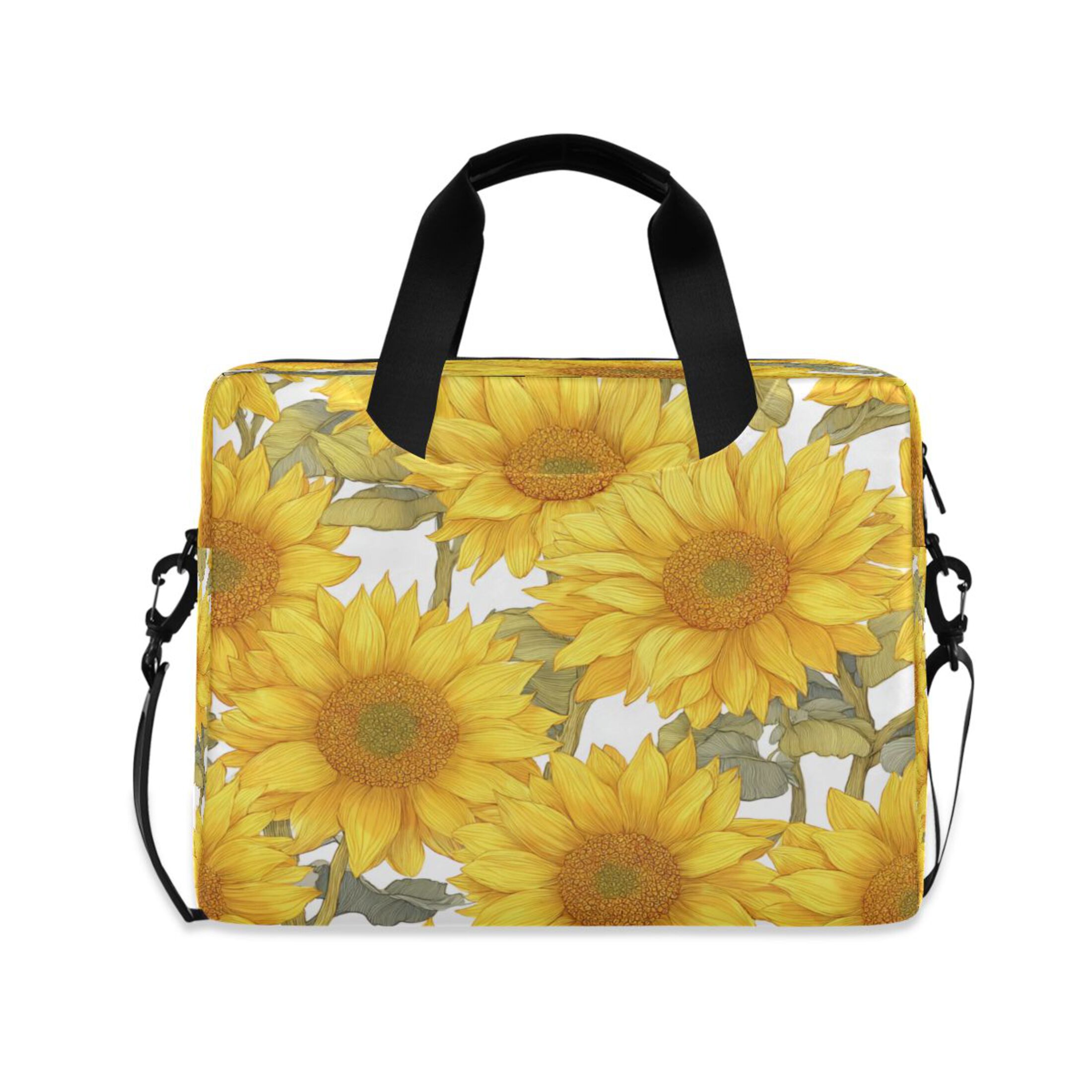 16" Laptop Tote Bag Laptop Sleeve Case Computer Briefcase for Work & Travel Sunflowers Pattern