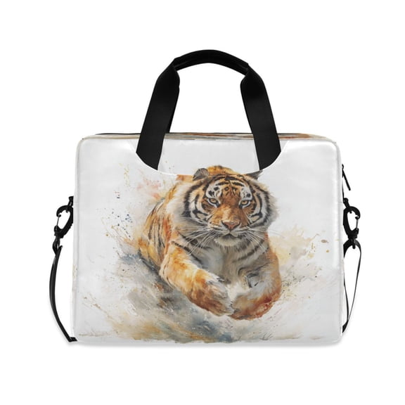 16" Laptop Tote Bag Laptop Sleeve Case Computer Briefcase for Work & Travel Tiger in Action