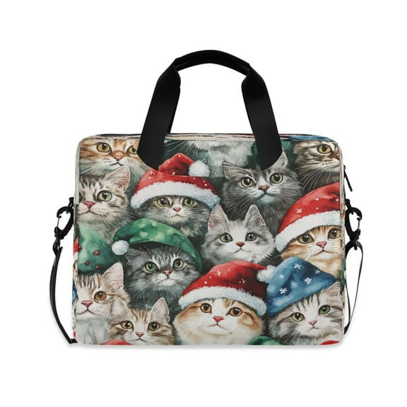 16" Laptop Tote Bag Laptop Sleeve Case Computer Briefcase for Work & Travel Watercolor Cats Pattern