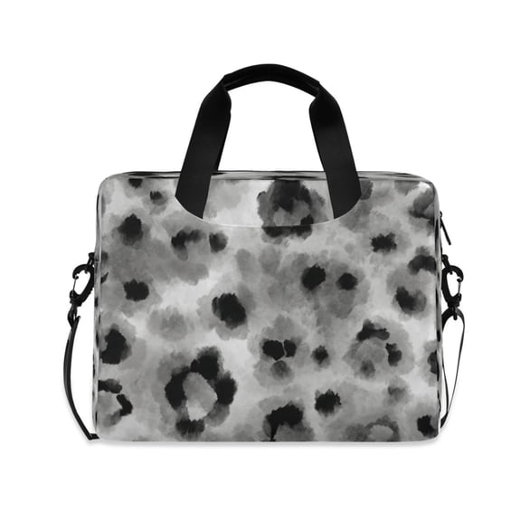 16" Laptop Tote Bag Laptop Sleeve Case Computer Briefcase for Work & Travel Watercolor Leopard Spots