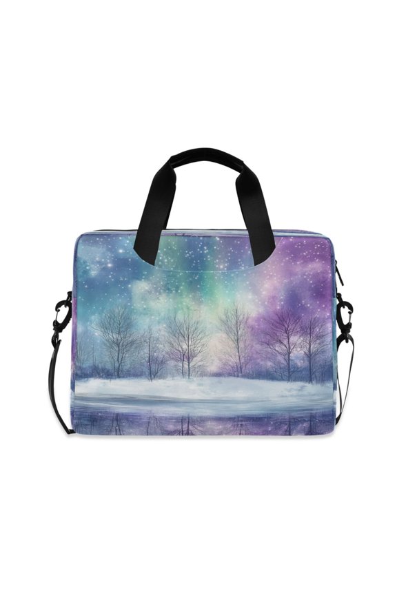 16" Laptop Tote Bag Laptop Sleeve Case Computer Briefcase for Work & Travel Winter Landscape